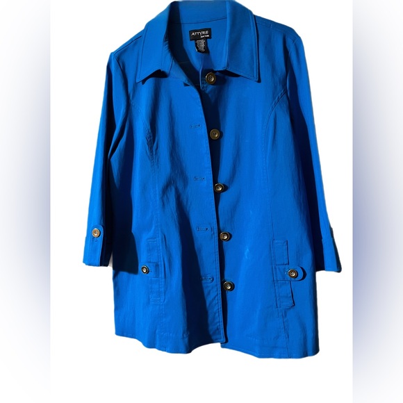 Attyre blue button up jacket - Picture 3 of 8